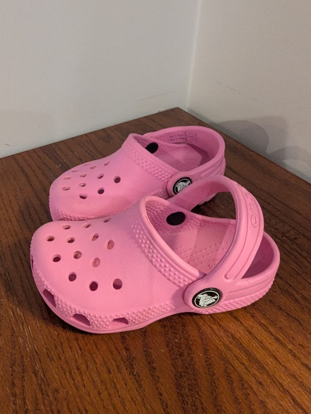 Crocs Classic Clog Kids' Sandals Pink Toddler Size C7 Like New - Picture 7 of 15